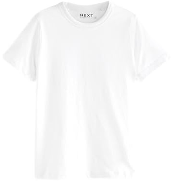 NEXT Damen Standard Essential Kurzarm-T-Shirt mit Rundhalsausschnitt Weiß 42