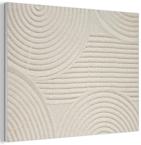 MuchoWow© Wandbilder Akustikpaneele Filz Deko Wohnung Bild Wohnzimmer | 70x50 cm - Wandpaneele Schallabsorber Wand Bilder Wandpaneel Wall Decor Muster - Abstrakt - Weiß