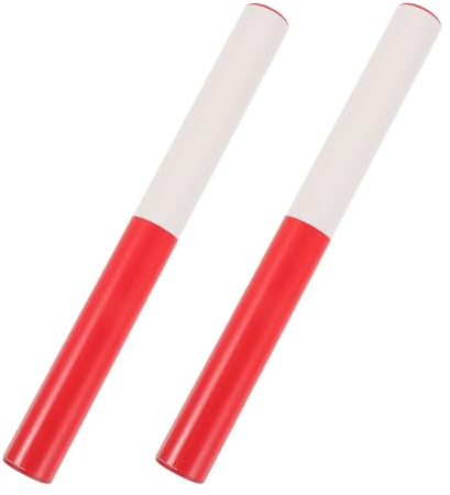 ORFOFE Bastones de Relevos para Atletismo 2 Piezas 30 Cm Plástico Ligero Color Llamativo Bastón Deportivo Escolar para Carreras al Aire Libre y Prácticas de Pista Infantil
