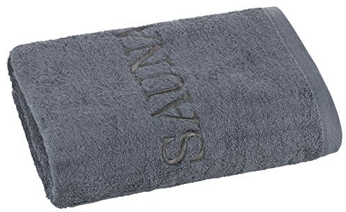 PremiumShop321 Saunatuch 70x200 cm - 500g/m² Schriftzug Sauna-anthrazit