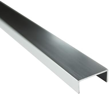 Alu U-Profil Bordüre Fliesenschiene Dekoration silber L300cm 20mm poliert
