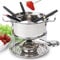 fondue bourguignonne au fromage Acier inoxydable de 6 fourchettes/fond de chocolat DIY argenté