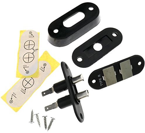 YINETTECH Interruptor de contacto para puerta corredera, furgoneta, sistema de bloqueo centralizado, tipo palanca, pulsador, negro, manual, IP65