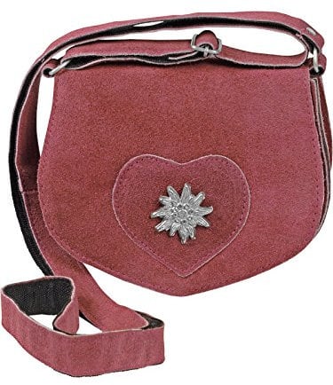 Harrys-Collection Damen mini Trachtentasche mit Edelweiß, Farben:Altrose