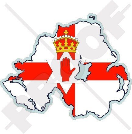 NORDIRLAND Karte-Flagge ULSTER Britisches Großbritannien UK 100mm Auto & Motorrad Aufkleber, Vinyl Stickers