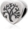 925 Sterling Silver Tree of Life Charm Love Charm Heart Charm Family Charm for Pandora Charm Bracelet (A)