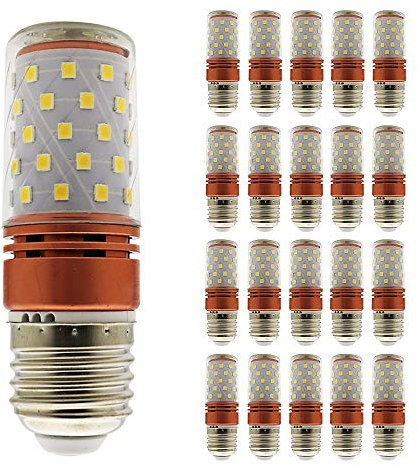 Mengjay® 20 Stück E27 Warmweiß LED Leuchtmittel, 12W ersetzt 100W, 2700K, 800LM, Nicht Dimmbar, 220-240V AC, Ohne Scintillement, Ohne Stroboskop