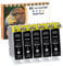 D&C 5x 28ml Black Druckerpatronen Kompatibel für Canon PGI-5 BK für Canon Pixma MP520x MP530 MP600 MP600r MP610 MP800 MP800r MP810 MP830 MP970 MX700 MX850 iP3300 iP3500 iP4200 iP4200x iP4300 iP4500