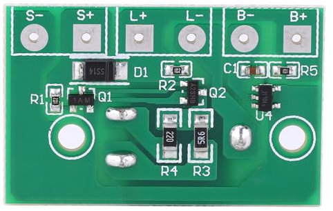 Módulo controlador de lámpara solar, placa de circuito de control de lámpara de calle de batería de litio de 3.7V, modo de tres niveles ajustable