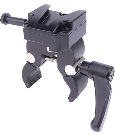 Fotga V-Mount Batterieadapter mit Super Clamp Crab Zangenclip zur Montage an Stativrohr-Stativstange
