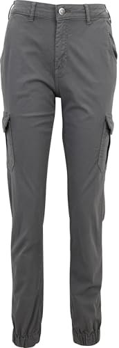 Urban Classics Ladies High Waist Cargo Pants Damen Hose, grau, Medium
