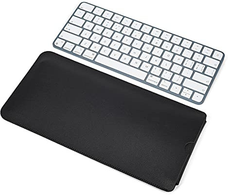 CASEDAO Custodia in pelle PU per tastiera magica wireless per Apple Wireless Magic Keyboard A2449 A2450 2021/Tastiera magica 2 MLA22LL/A A1644, Apple iMac 24 2021, Nero
