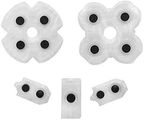 MMOBIEL Leitfähiges Tastenpolster-Set aus Silikonkautschuk für PlayStation 4 Dualshock 4 Controller JDS050 / 055, inkl. Kreuzschlitz-Schraubendreher