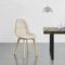 Lot de 4 Chaises de Salle à Manger Design Sièges Rembourrés Polyester Pieds en Bois de Hêtre 86 x 53 x 47 cm Beige