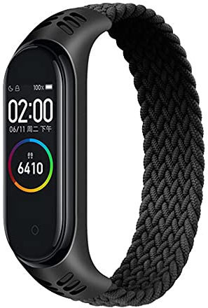 Lavender1 Nylon Armband Kompatibel für Xiaomi Mi Band 6 / 5 4 Elastisches Stoff Geflochten Weichem Sport Armbänder Elastizität Atmungsaktive Ersatzarmband 6/5/4 (F,M (160mm-170mm))