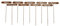 Kräuterstecker 9er Set Metall Pflanzstecker Rost-Optik Pflanzschilder Beetstecker Höhe 33 cm, 9 Stück