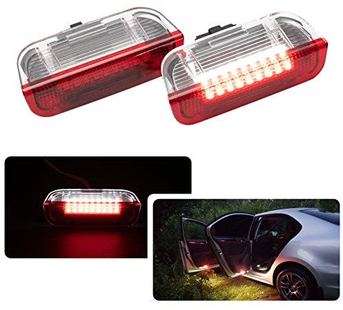Weiße und rote LED-Vordertür-Willkommensbeleuchtung für VW Golf MK5 MK6 MK7 T/iguan P/assat B6 B7 B8 Touran S/cirocco Touareg Sharan J/etta Skoda Superb LED-Türschwellen-Sicherheitsleuchten