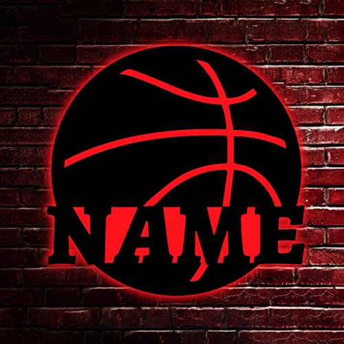soulglass Benutzerdefinierte Basketball Leuchtreklame, Basketball Spieler Namensschild, Basketball Leuchtreklame, Basketball Ball Zeichen Licht, Basketball LED Schild, Basketball Leuchtschild