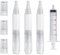 3 x 6 ml Ausbesserungsstifte, leere Ölstifte, transparenter Farbstift, nachfüllbarer Pinselstift mit Nadelröhre, für Innenmalerei auf Trockenwänden, Schränken (weiß)