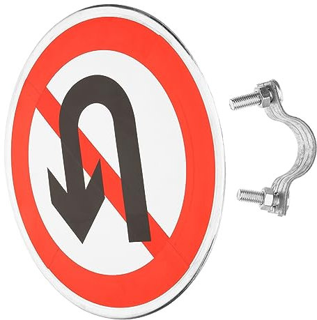 SOLUSTRE Aucun Demi-Tour Panneau D'Allée Signes De Conduite Privée Métal Aucun Signe D'Intrusion Panneaux Extérieurs Route Aucun Indicateur De Demi-Tour Route Aucun Signe De Demi-Tour