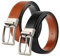 TANGCHAO Herren Gürtel 2 Stücke, Cognac und Schwarz Leder Ledergürtel Verstellbar 35mm Breit Mit Geschenkbox 130 CM
