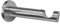 BASIT Wandträger für Gardinenstangen 1-läufig Edelstahl Look I Gardinenstangen Träger 16mm Wandbefestigung Gardinenstangen Halterung Vorhangstange H12