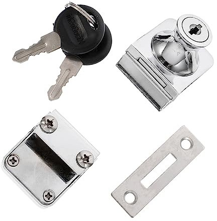 HOMSFOU Serrures Darmoire Serrure De Porte En Verre - Antivol Alliage De Zinc Sans Perçage Installation Facile Design Élégant Pour Vitrines