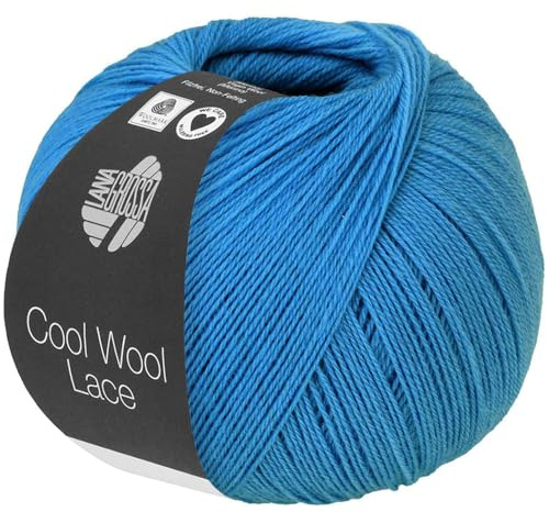 LANA GROSSA Cool Wool Lace | Extrafeine Merinowolle waschmaschinenfest und filzfrei | Handstrickgarn aus 100% Schurwolle (Merino) | 50g Wolle zum Stricken & Häkeln | 400m Garn FB 54