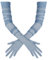 lasuroa Lange Handschuhe für Damen, Stretch-Falten Sexy Handschuhe Transparente Tüll Handschuhe 1920er-Jahre Handschuhe Opernhandschuhe für Opern Weihnachts Halloween Kostümparty (Hellblau)