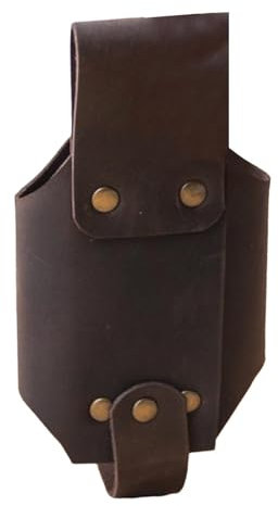 Ceinture Holster de bière – Porte-bouteille de bière en cuir PU, étui de bière portable pour ceinture, support de boisson mains libres, porte-boisson réglable | Étui de ceinture en cuir pour