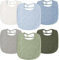 Susurration Lätzchen Baby Musselin Halstuch Baby Weiche Verstellbare Quadratische Sabberlätzchen 6 pack für Unisex Mädchen & Jungen (Blau&Grün)