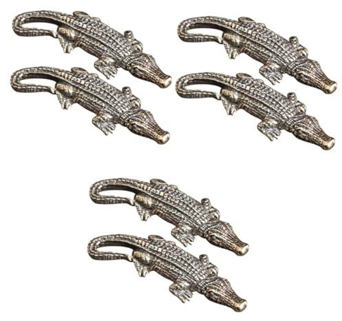 SEWOART 6stücke Messing Schlüsselanhänger Antik Krokodil Design Für Taschen Schmuck Und Desktop Dekoration