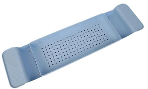 IMIKEYA Badezimmerzubehör Badewannen-Buchhalter Erweiterbare Badewanne Wannentablett Über Badewannenablage Badewannenständer Blue