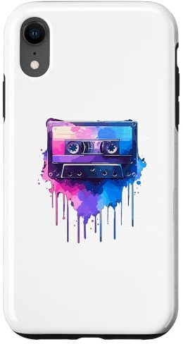 iPhone XR Splash Art Cassette Player Music Tape Recorder Case