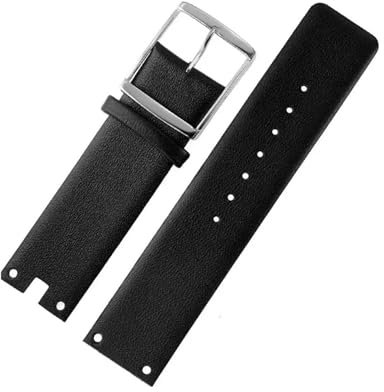 MAMA'S PEARL Uhrenarmbänder Passend For CK K94231 K9423101, Leder, Langlebig, Weich, Passend For Calvin Klein Uhrenarmband, Herrenarmband, 22 Mm(Black-silver)