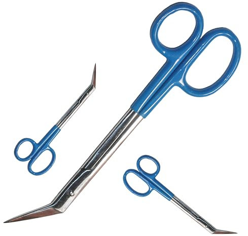 Extra Long Handle Toenail & Nail Scissors | Heavy Duty Stainless Steel Fingernail & Ingrown Toenail Clippers for Manicure & Pedicure | Ideal for Men and Women for Nail Care (Blue)