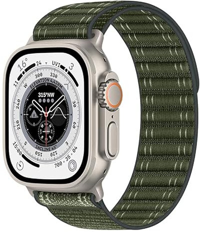 Compatible with Apple Watch Strap 42mm 41mm 40mm 38mm Women Men, Braided Strap Sport Loop Band for IWatch Series 10 9 8 7 6 5 4 3/SE 2/SE (Dark Green, 38/40/41/42mm)