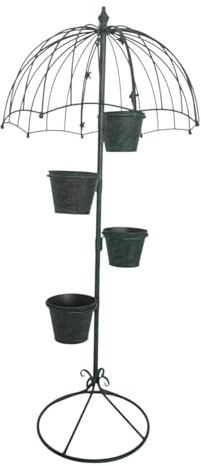 Durable and Rust-Resistant 130CM Metal Garden Planter – Elegant Outdoor Pot for Flowers, Herbs & Small Shrubs for Your Garden, Patio, or Balcony to Long-Lasting Use Any Outdoor Space (Green)