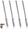 160mm X 6mm SDS Drill Bit, 4PCS Masonry Drill Bit 4 Cutter Carbide Head SDS Plus Hammer Drills Bits for Drilling Holes in Stone Concrete Natural Stone Brick Walls