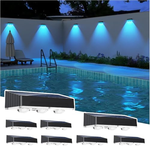 SENDALE Solarlampen für Außen und Garten, 8 Stück RGB Modi Solarleuchten, Auto ON/OFF, Gartendeko für Balkon