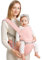 Porte-bébé nouveau-né jusqu'à 20 kg (0 à 36 mois), porte-bébé ergonomique 3 en 1 pour hanches, dos et devant, maille respirante et support de hanche, mains libres, pour les parents, rose