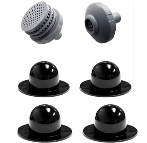 4 Pack Pool Wall Plugs Replacement intex pool filter Compatible with 1pc 25022E filter + 1pc 12634 Component, Above Ground Swimming Pool Filter Pump Strainer Hole Plug Stopper