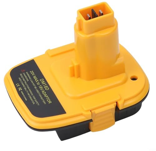 MoSundi DM18D Adaptateur de batterie convertisseur compatible avec Dewalt 20 V 18 V Li-Ion Outils électriques Connecteur pour outils sans fil Jaune