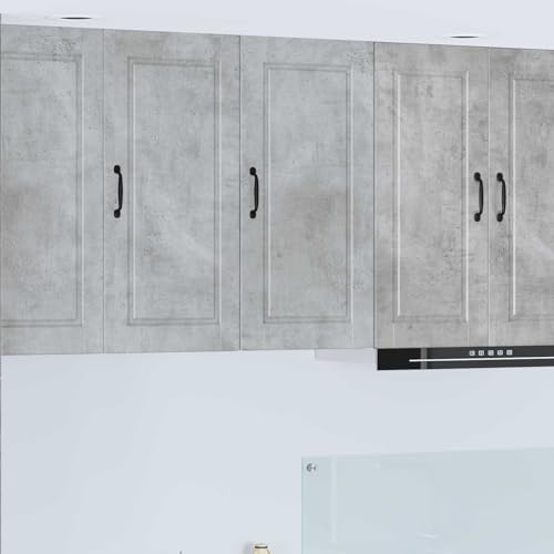 Zeehear Küchenschrank mit Tür, Beton Grau, 40x31x80 cm, Holzwerkstoff, Hängeschrank für Küche, Speisekammer & Esszimmer, langlebiges Aufbewahrungsmöbel