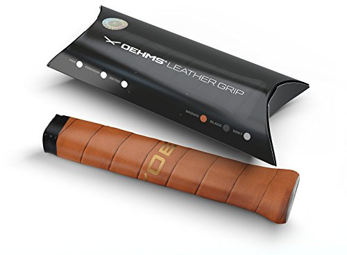 Oehms Pro Leder Griffband Tennis Basisband, braun, Made in Germany