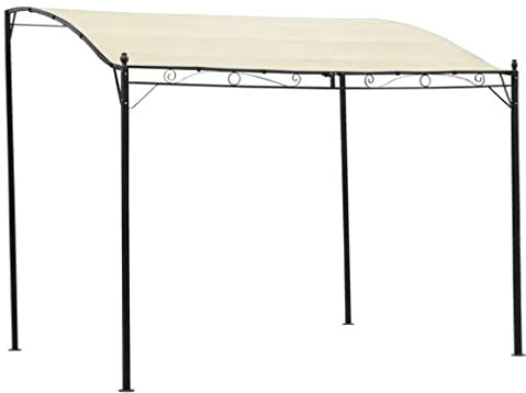 vidaXL Gazebo Fabric Cream White Outdoor Garden Canopy Shelter Tent Carport