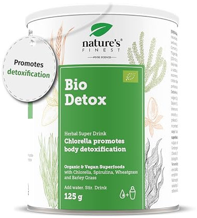 Nature's Finest by Nutrisslim BIO Detox Superfood Mix: Pulver zur Entgiftung des Körpers mit Hohem Protein, Ballaststoff, Eisen und Vitamin C