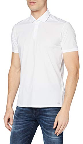 pure h. tico 3392-92930 Functional Polo Knopf Slim fit Halbarm, Uni Weiß, L