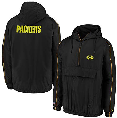 Fanatics NFL Green Bay Packers 1/4-Zip Jacke Windbreaker Hoody Iconic Kaputzenjacke (S)
