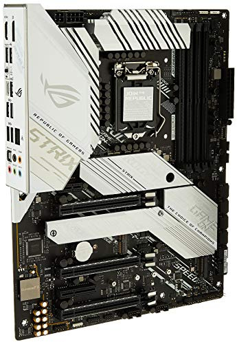 ASUS ROG Strix Z490-A Gaming Z490 LGA 1200 (Intel® 10th Gen) ATX White Scheme Gaming Motherboard (12+2 Power Stages, DDR4 4600, Intel® 2.5 GB Ethernet, USB 3.2 Gen 2, AURA Sync)